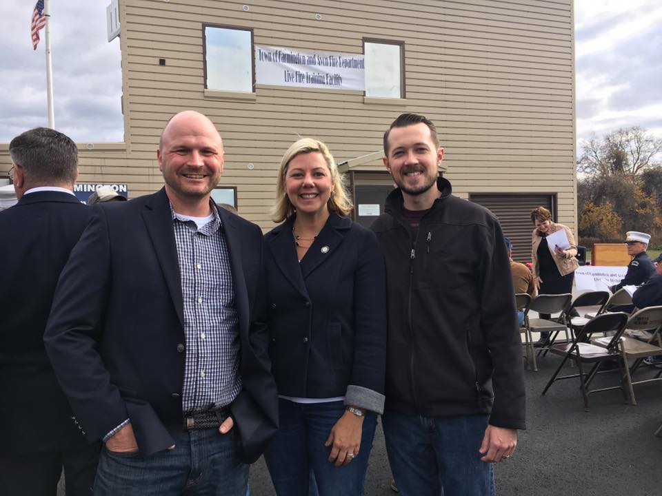 Board of Education Member, Mark Blore, Town Councilor, Meredith Trimble and Chris